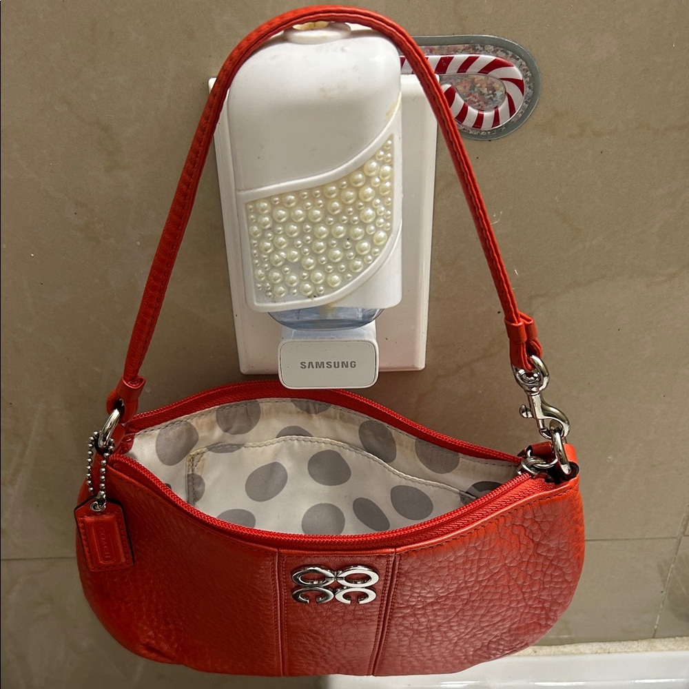 Coach Red Leather Handbag - Picture 5 of 16